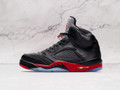 Air Jordan 5 Retro Satin Bred 2018 – Black Satin Upper with University Red Accents