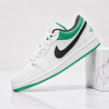 Air Jordan 1 Low White lucky Green black