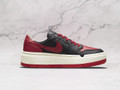 AJ1 Elevate Low SE 'Bred' – Premium Leather Upper with Varsity Red Overlays