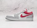 Air Jordan 1 Low SE 'Light Smoke Grey Gym Red' – Classic and Modern Fusion