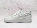 Medial view of Nike Air Force 1 Low White Paisley with white leather and rubber sole