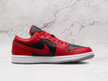 Jordan 1 Low Homage Split – Gym Red & Cement Grey Panels