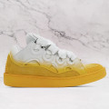 LANVIN  White Yellow Curb XL Sneakers