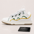 Lanvin Exclusive White & Green Curb Sneakers