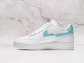 Nike Air Force 1 LXX Vandalized Pink Aqua medial view with aqua Swoosh Nike Air Force 1 LXX Vandalized Pink Aqua medial view with aqua Swoosh