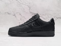 Nike Air Force 1 Low Stussy Black medial view with embroidered Swoosh