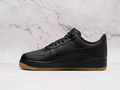 Nike Air Force 1 Low '07 Black Gum medial view with Gum Light Brown sole.