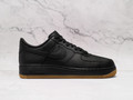 Nike Air Force 1 Low '07 Black Gum sneaker with black suede and gum sole.