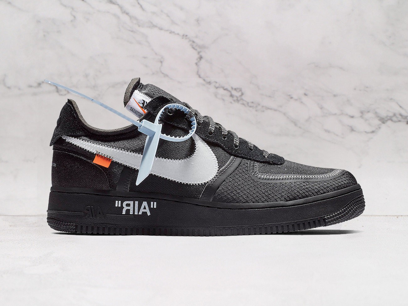 Nike Air Force 1 Off-White ‘Black/White’ – Black sneaker with white Swoosh and deconstructed design