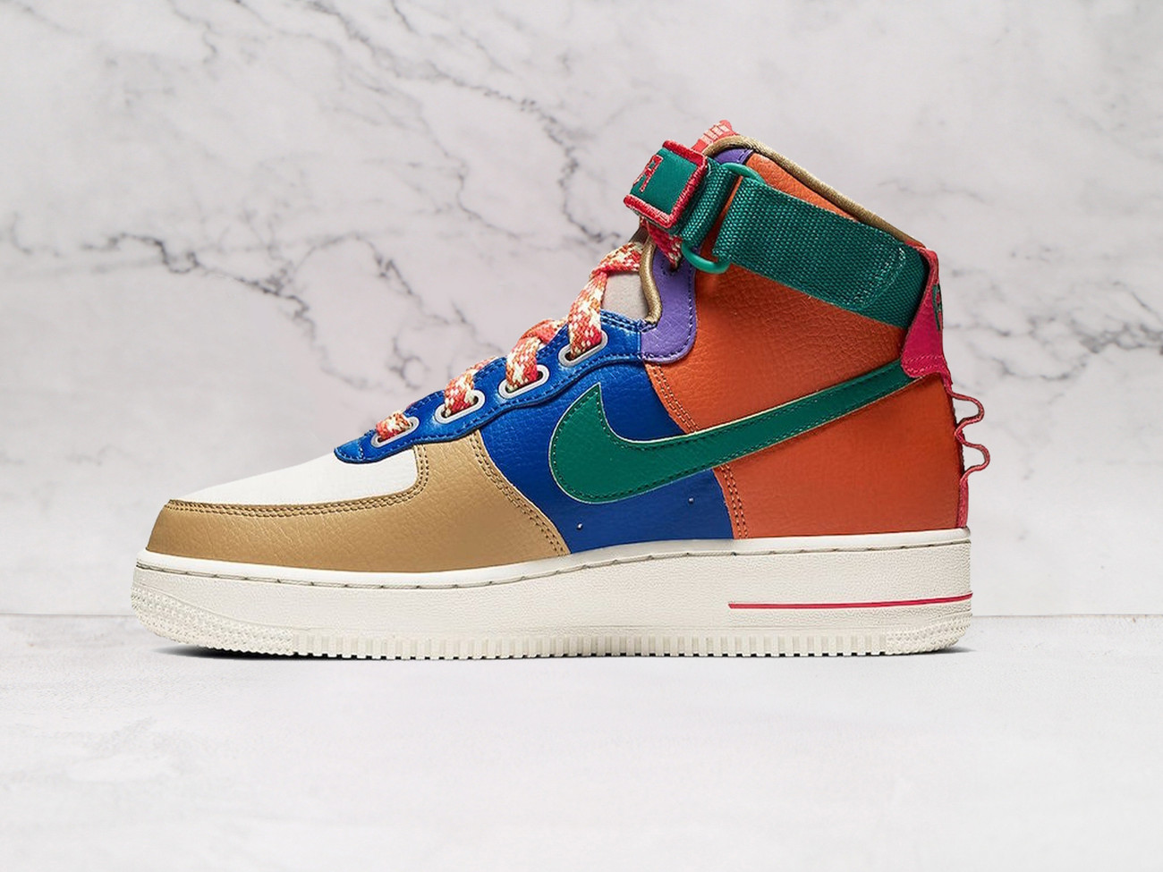 Multi-Color Nike Air Force 1 High Utility medial with ankle strap