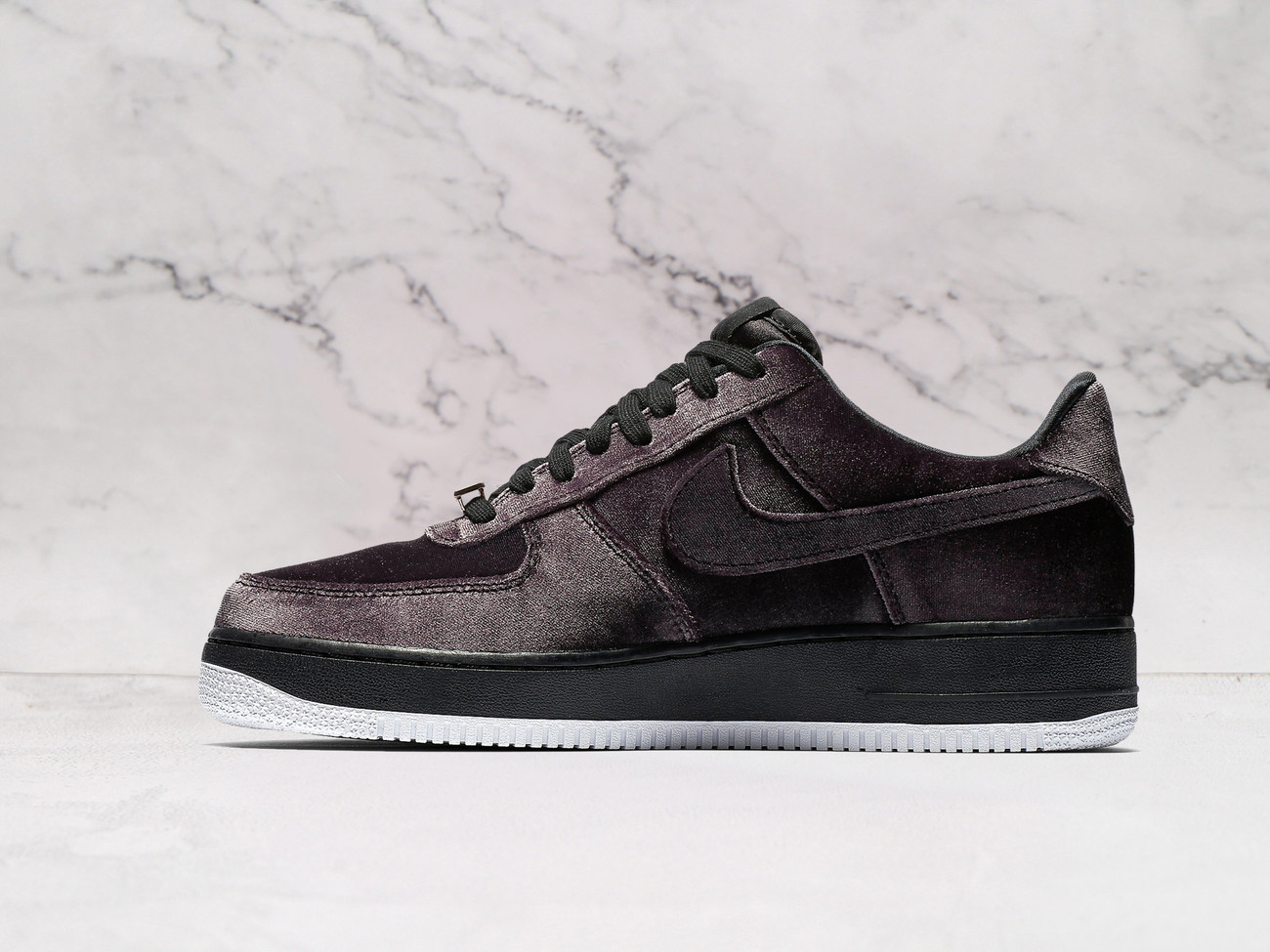 Nike Air Force 1 '07 QS 'Velvet Rose' – Luxurious Black Velvet Design