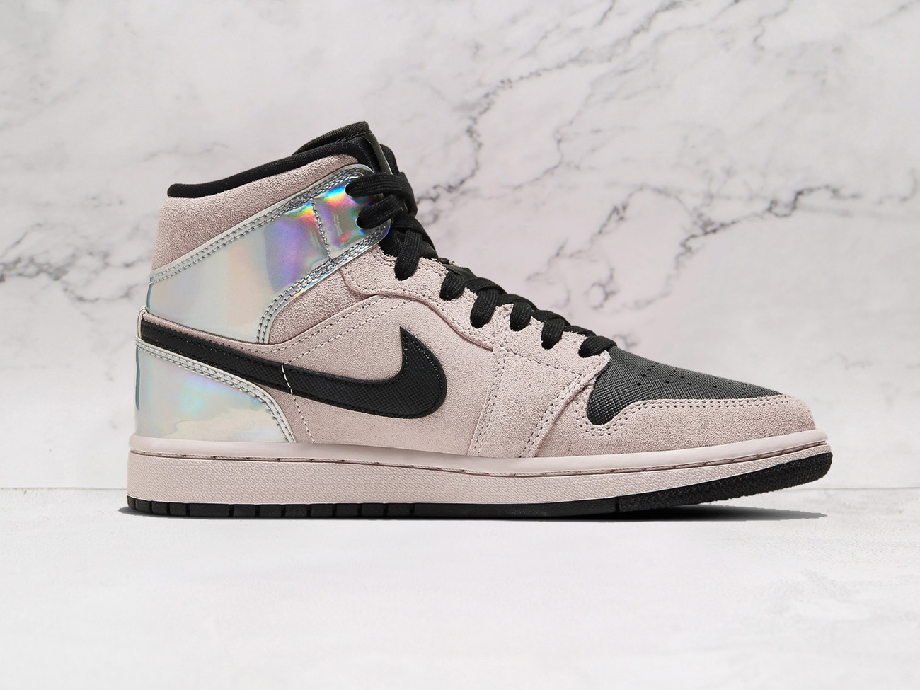 Air Jordan 1 Mid 'Dirty Powder Iridescent' – Women's Exclusive with Shimmering Details