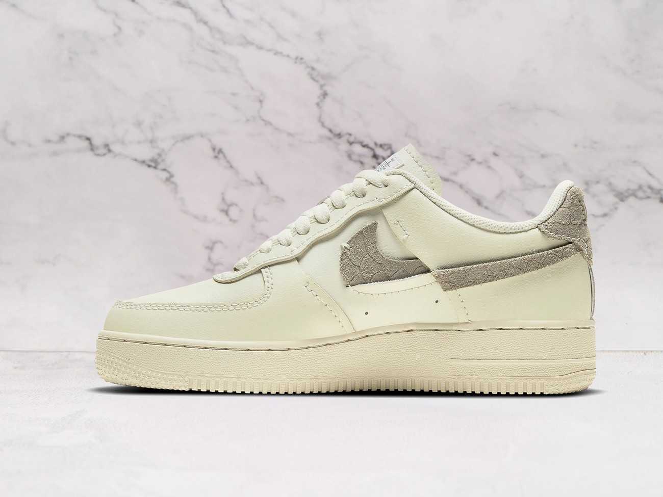 Nike Air Force 1 LXX 'Sea Glass Python' – Cream Leather with Python Accents