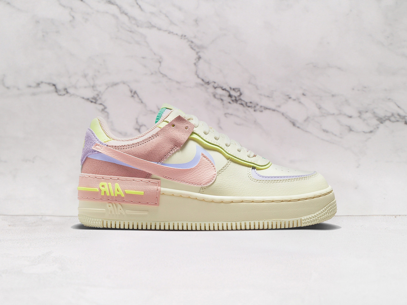 Nike Air Force 1 Shadow Cashmere – Cream Upper with Double Swooshes in Pastel Colors