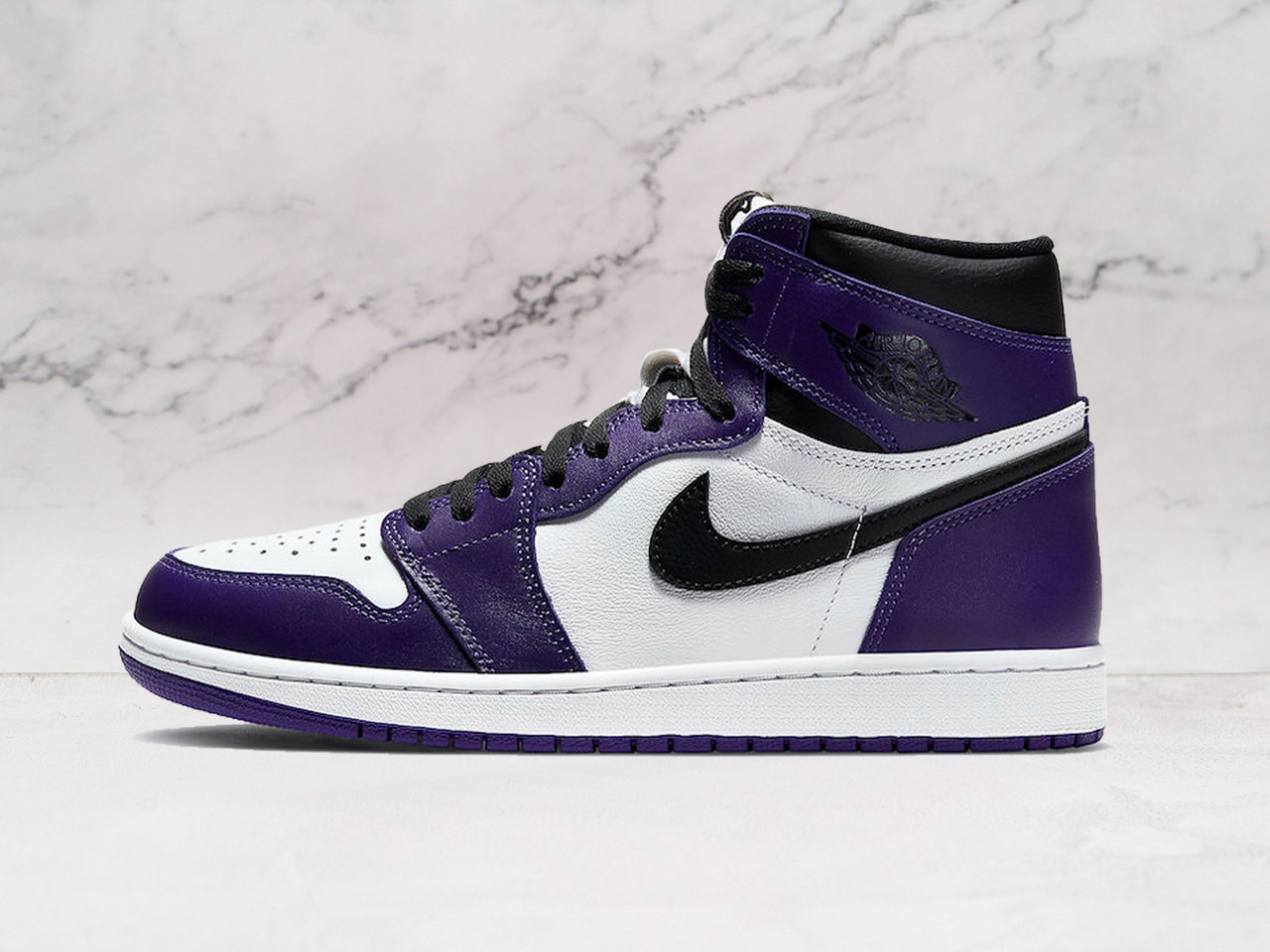 Air Jordan 1 High OG 'Court Purple 2.0' – White Leather Upper with Court Purple and Black Overlays