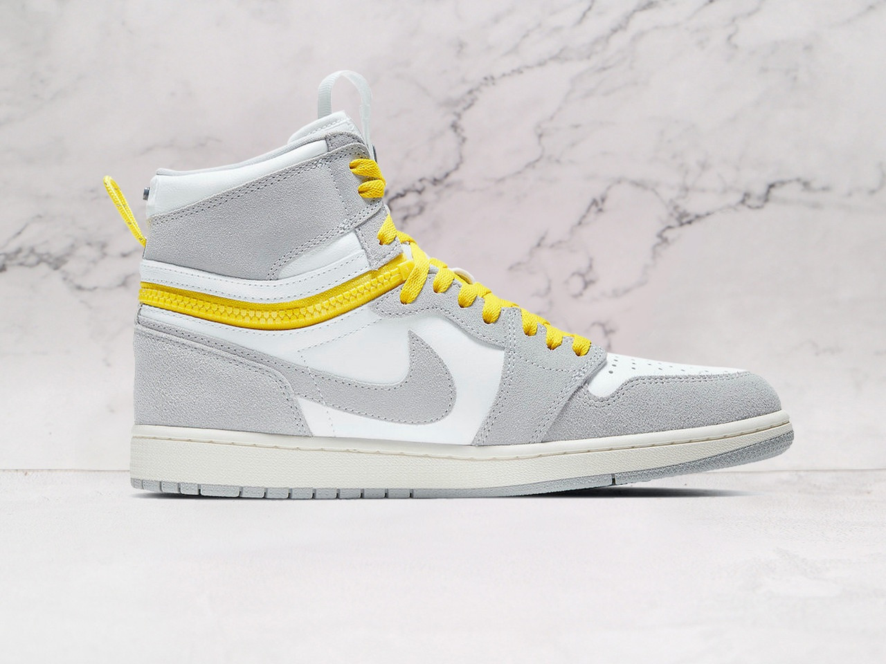 Air Jordan 1 High Switch 'Light Smoke Grey' – Deconstructed Design with Customizable Fit