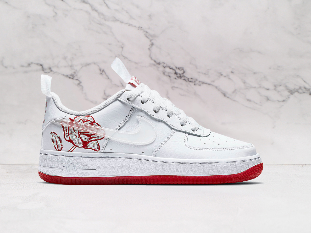 Nike Air Force 1 Bodega Plastic Bag – White Leather Upper with Plastic Overlays and 'Thank You' Message