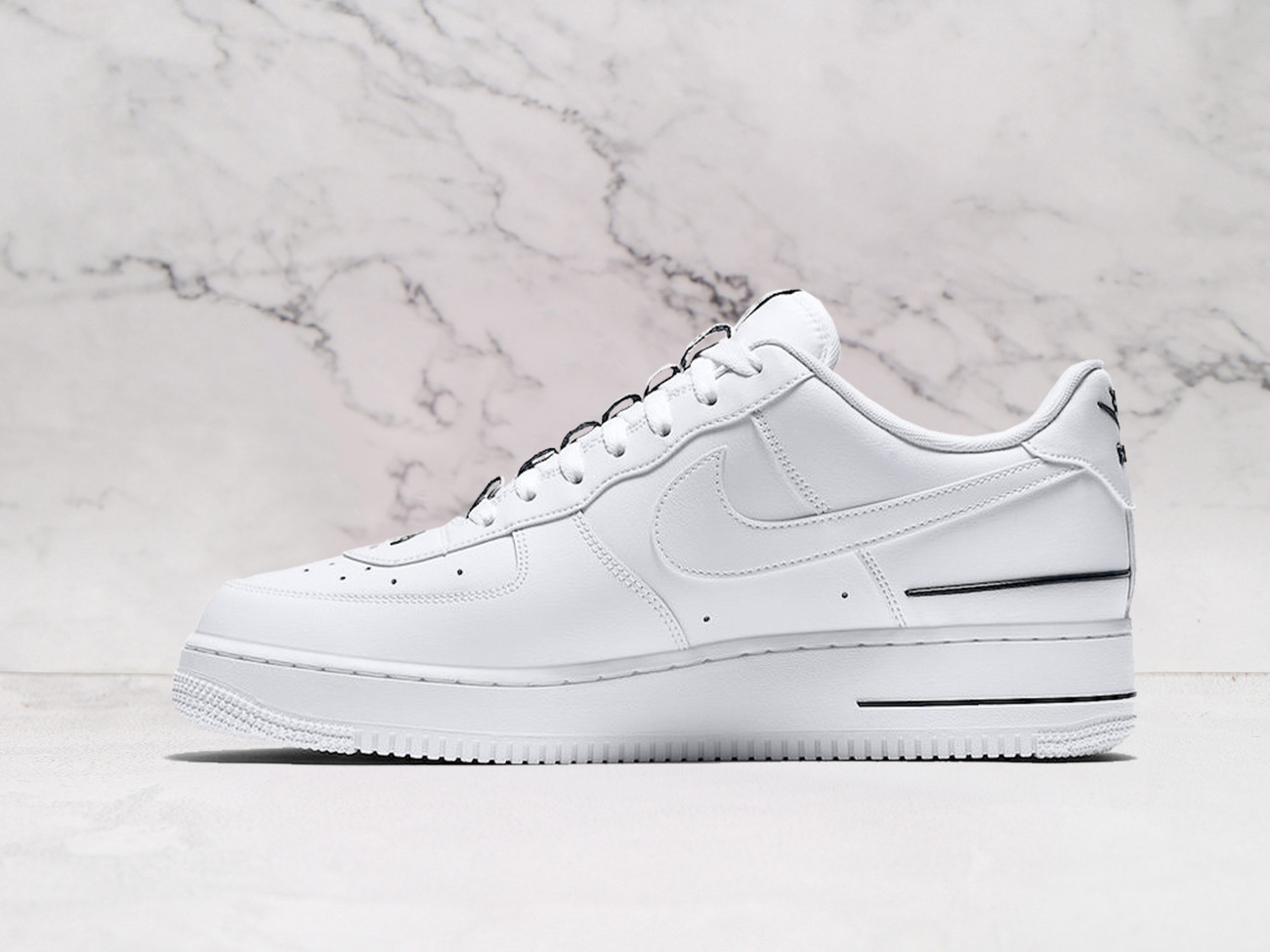 Nike Air Force 1 LV8 Double Air White – Layered Swoosh Design with Premium Leather Upper