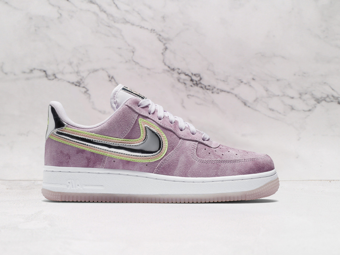 Nike Air Force 1 Low 'P(HER)SPECTIVE' – Suede Upper in Violet Star with Metallic Chrome Swooshes and Translucent Outsole