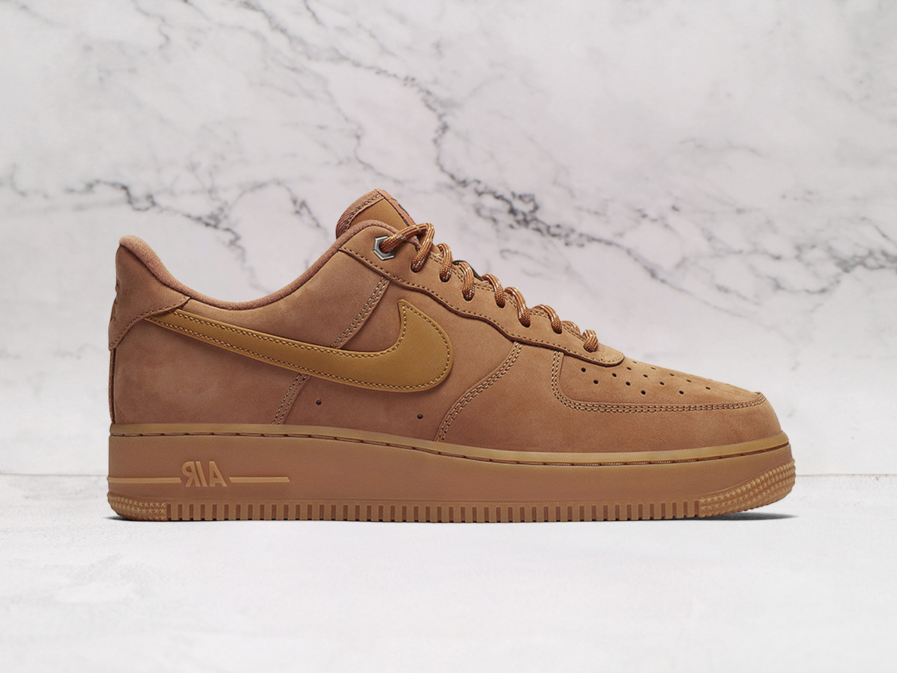Nike Air Force 1 'Flax' – Flax Nubuck Upper with Boot-Style Laces and Gum Rubber Outsole