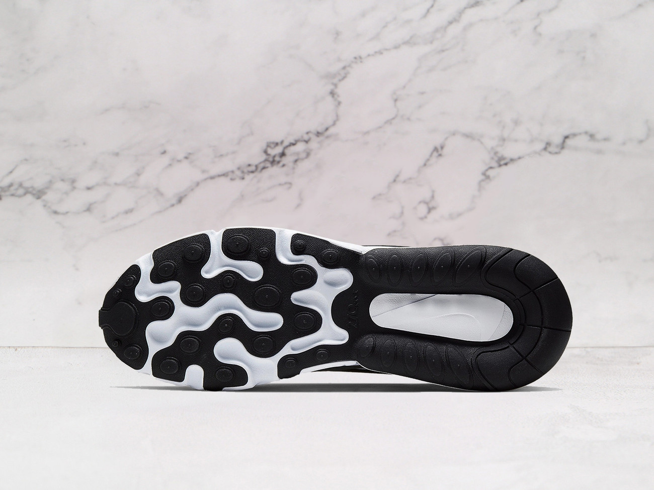 Nike Air Max 270 React 'White Black Metallic Pewter' – Textile Upper with Black and Pewter Overlays