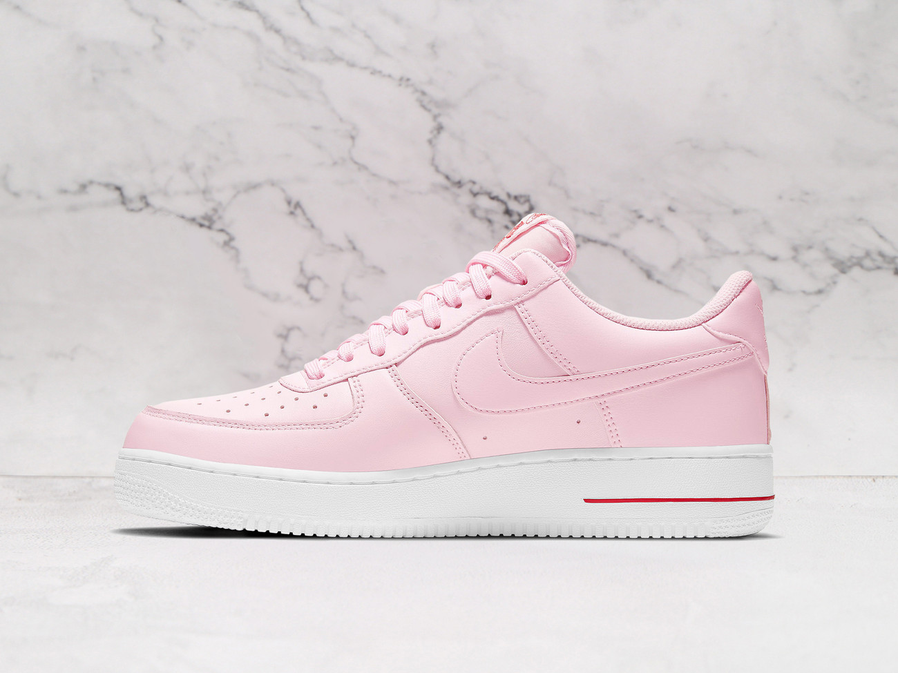 Nike Air Force 1 '07 LX 'Thank You Plastic Bag Pink Foam' – Pink Foam Leather with Rose Graphic on Midsole