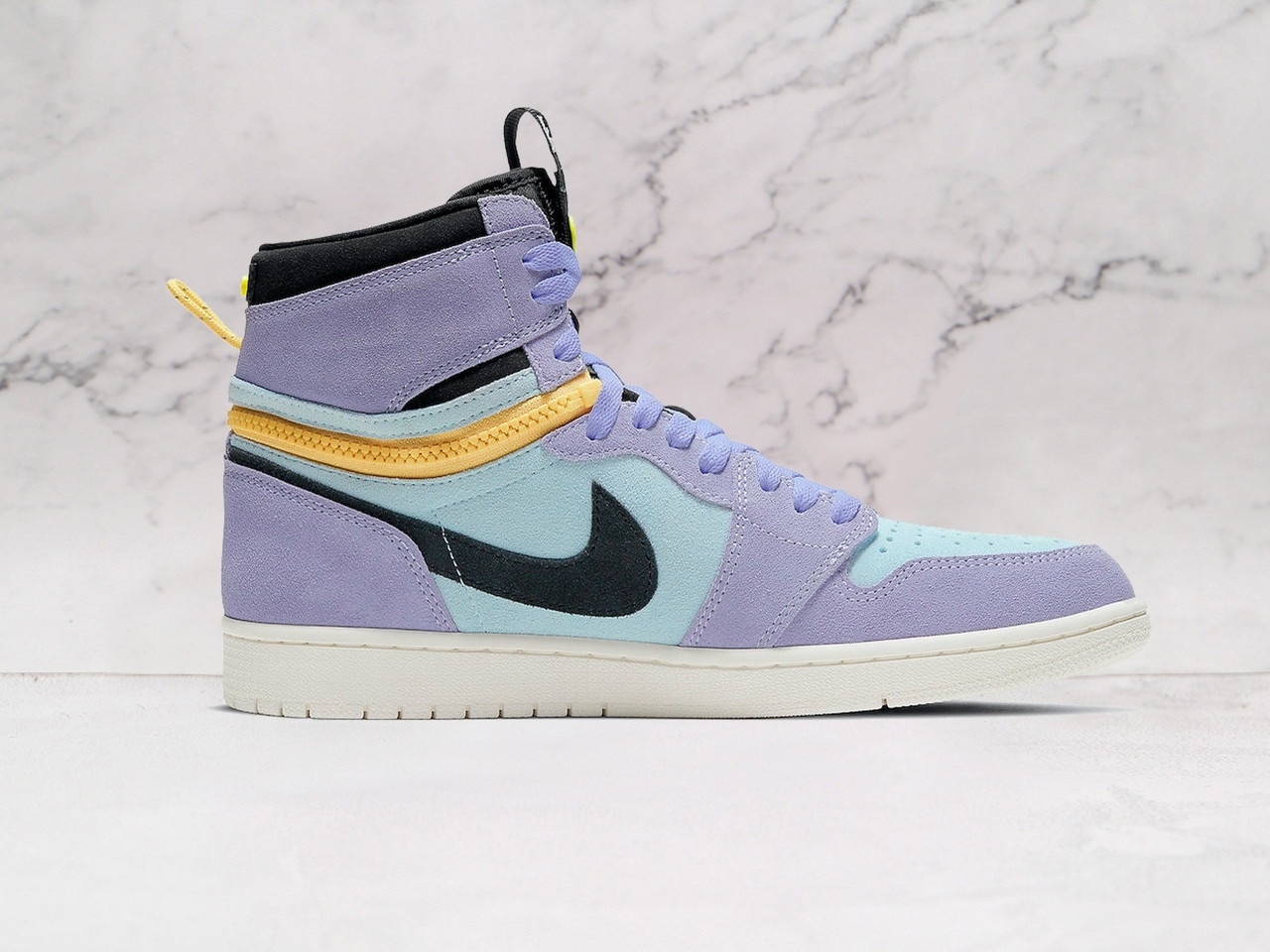 Air Jordan 1 High Switch 'Purple Pulse' – High-Top to Low-Top Sneaker in Purple and Blue