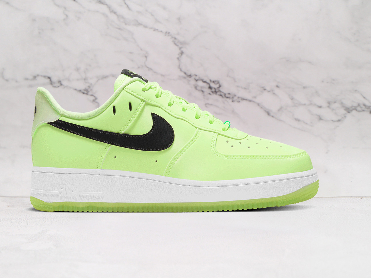 Nike Air Force 1 Have a Nike Day Glow in the Dark Volt – Vibrant Barely Volt with Smiley Face Design