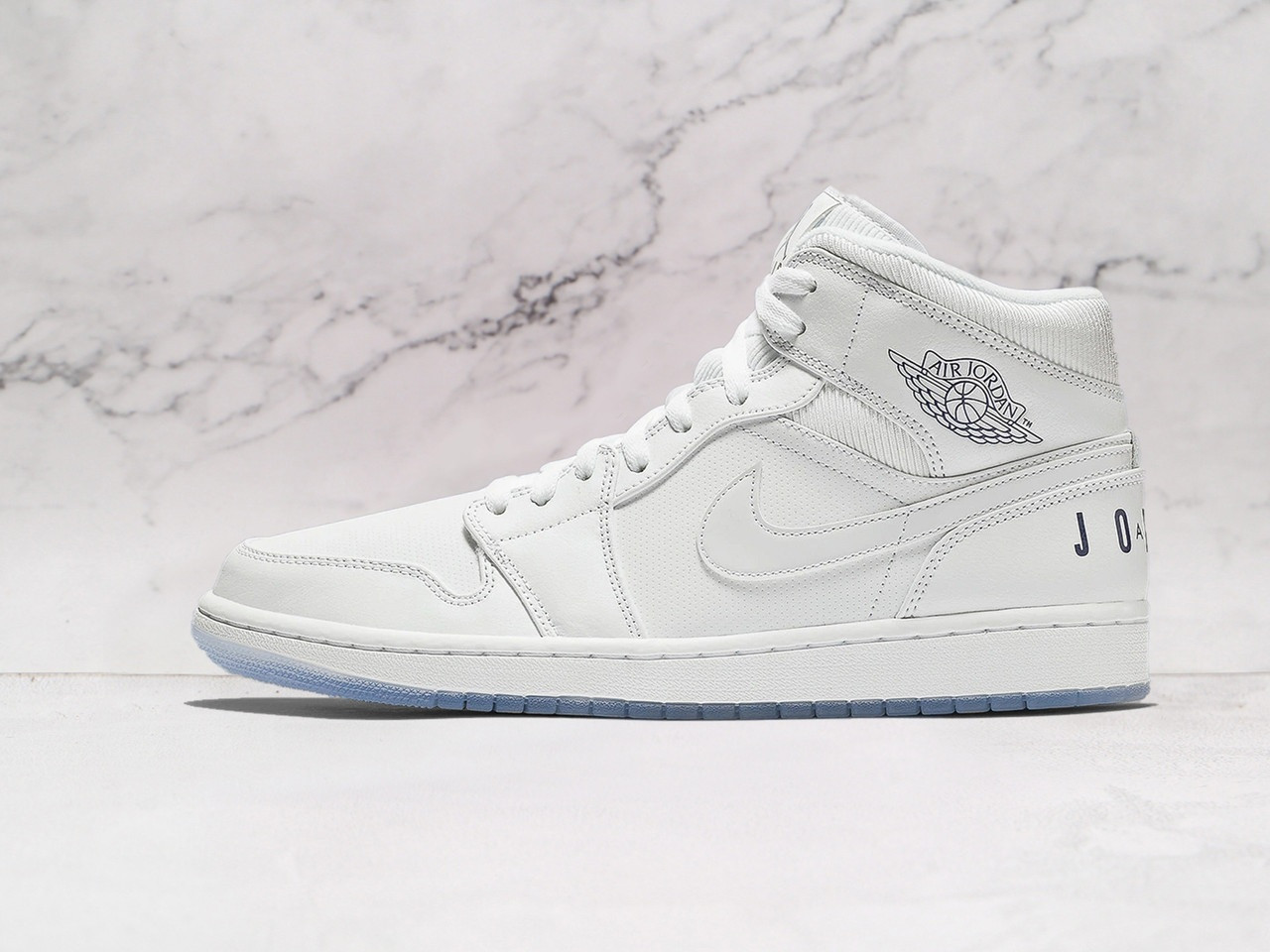 Air Jordan 1 Mid Pure White – Clean White Leather Upper