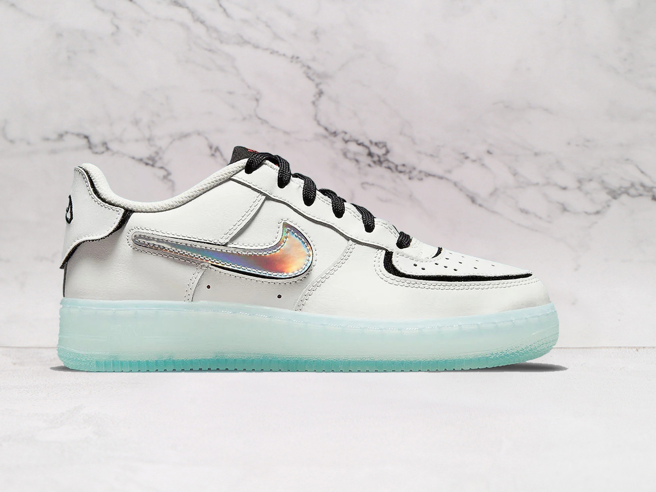 Air Force 1/1 Mix Music – Summit White Leather with Multi-Color Accents