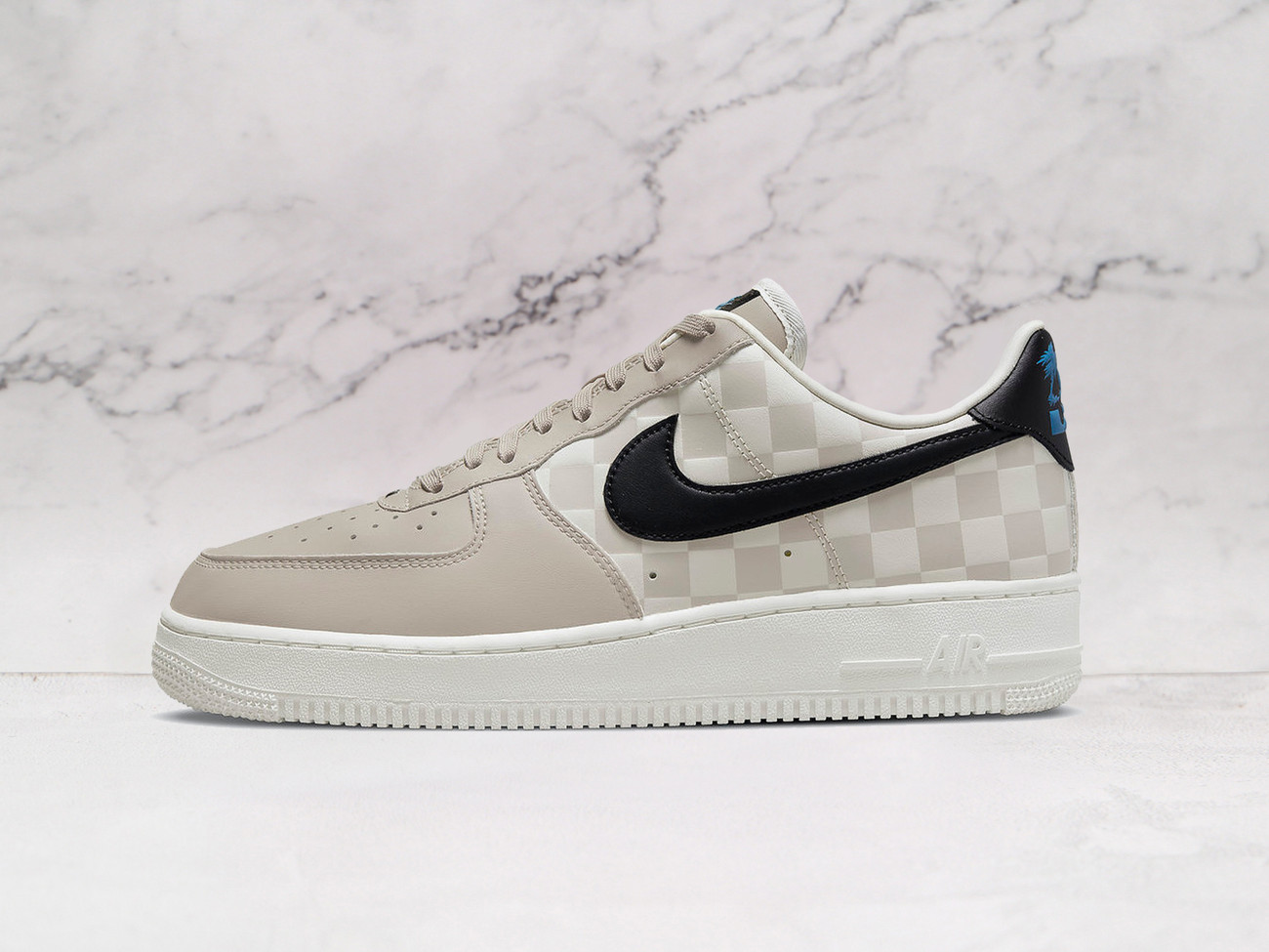 LeBron James x Nike Air Force 1 – Black Swoosh and Blue Accented Heel Tab