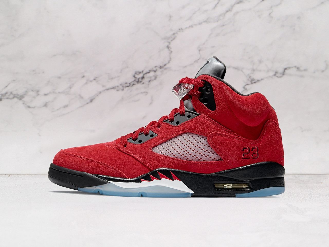 Air Jordan 5 Retro Raging Bull 2021 – Varsity Red Suede Upper with Reflective Silver Tongue