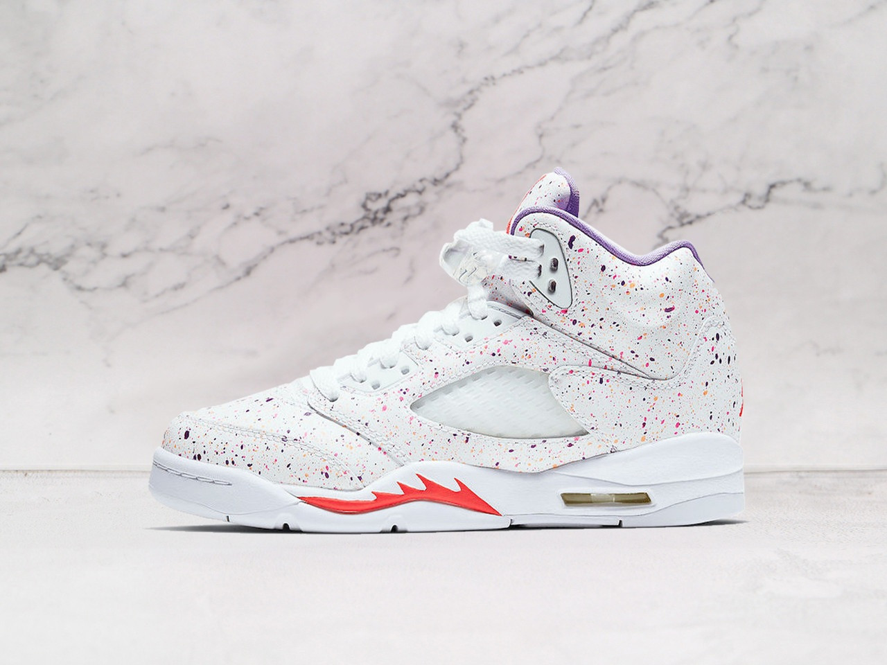Air Jordan 5 Retro Easter 2020 – White Leather Upper with Confetti Specks
