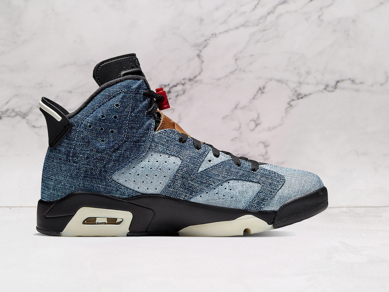 Air Jordan 6 Retro 'Washed Denim' – Premium Denim Construction