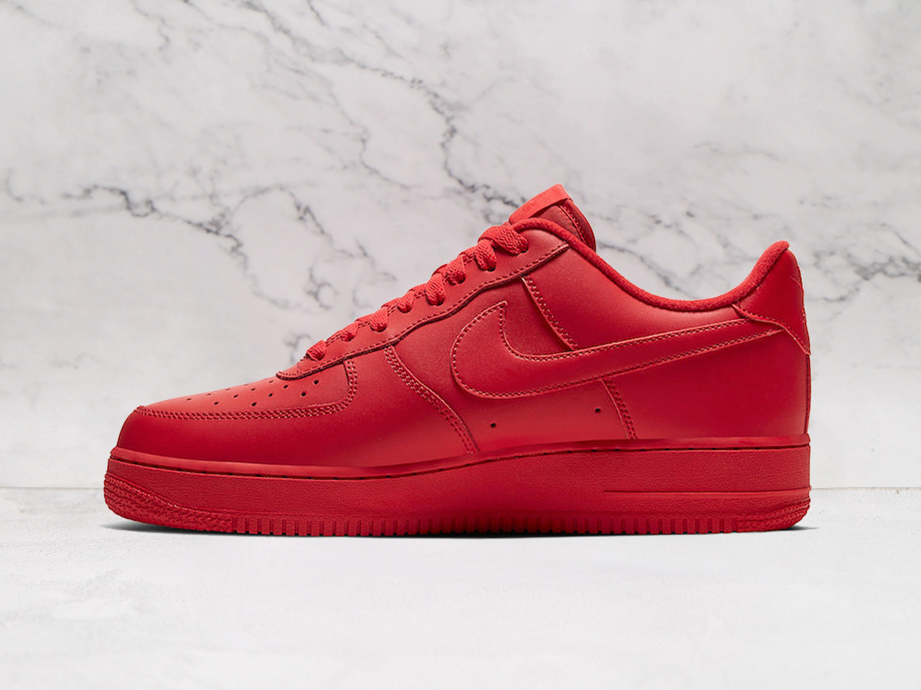 Air Force 1 Low Triple Red – Premium University Red Leather Upper