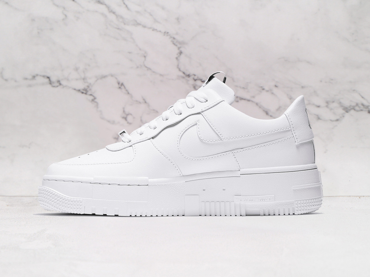 AF1 Pixel Triple White – Crisp White Leather