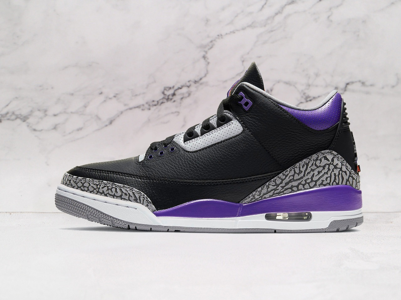 Jordan 3 Retro Black Court Purple – Black & Purple Sneaker