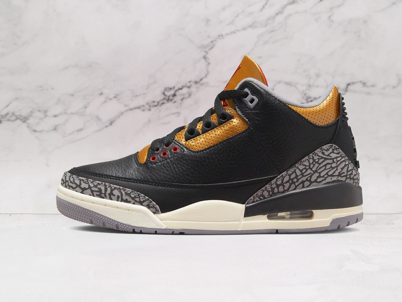 Jordan 3 Retro Black Cement Gold – Premium Classic Sneaker