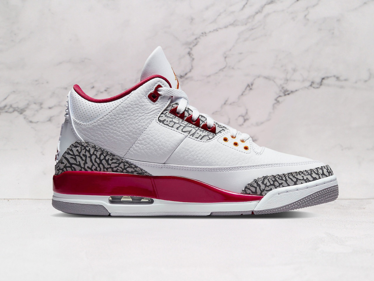 Jordan 3 Cardinal – Elephant Print & Light Curry Accents