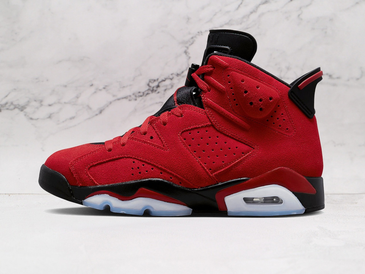 Jordan 6 Toro Bravo – Bold Red Suede Sneaker