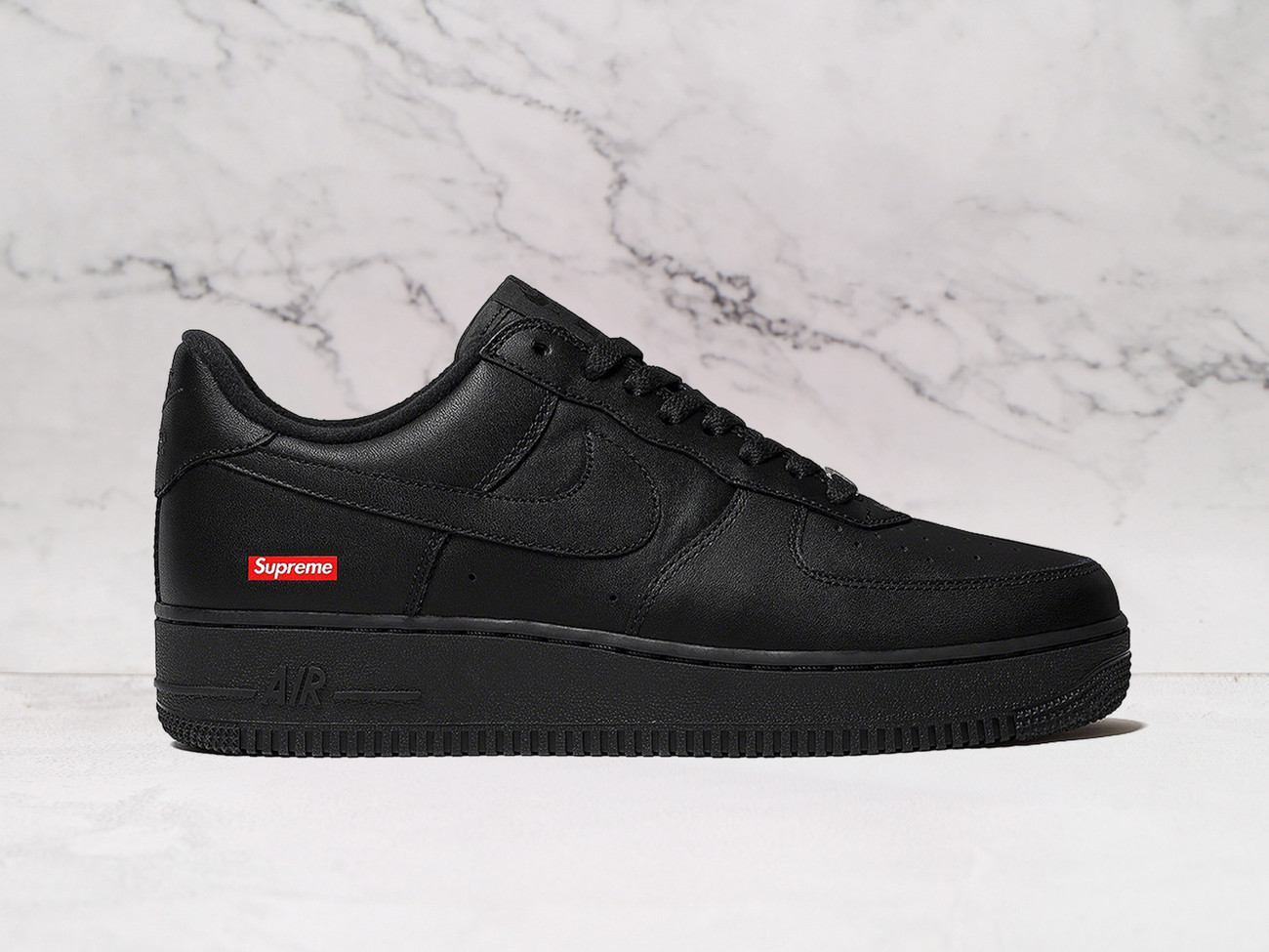 Supreme x Nike Air Force 1 Low Black with red box logo