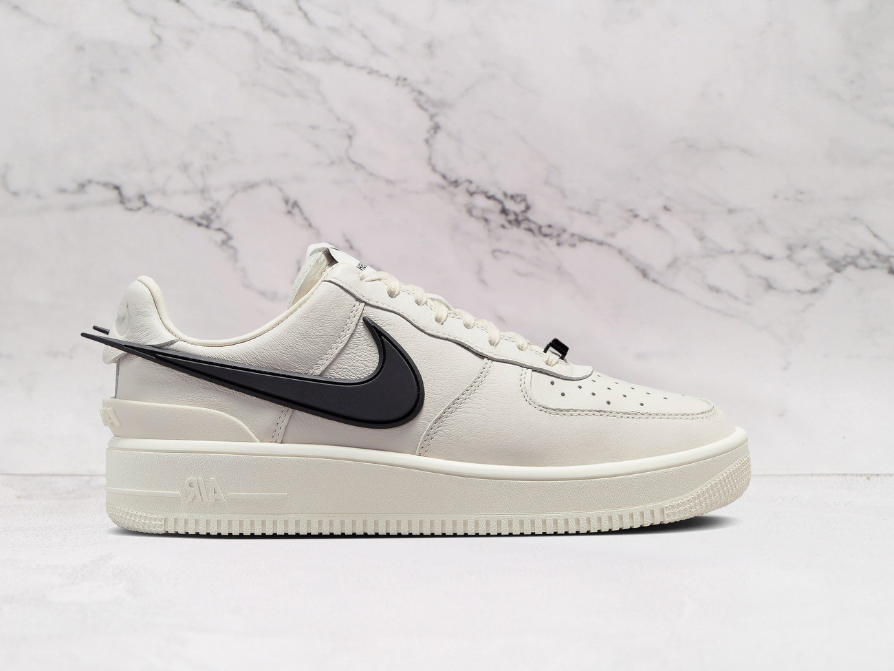 Nike Air Force 1 Low SP AMBUSH Phantom sneaker with Light Bone Swoosh
