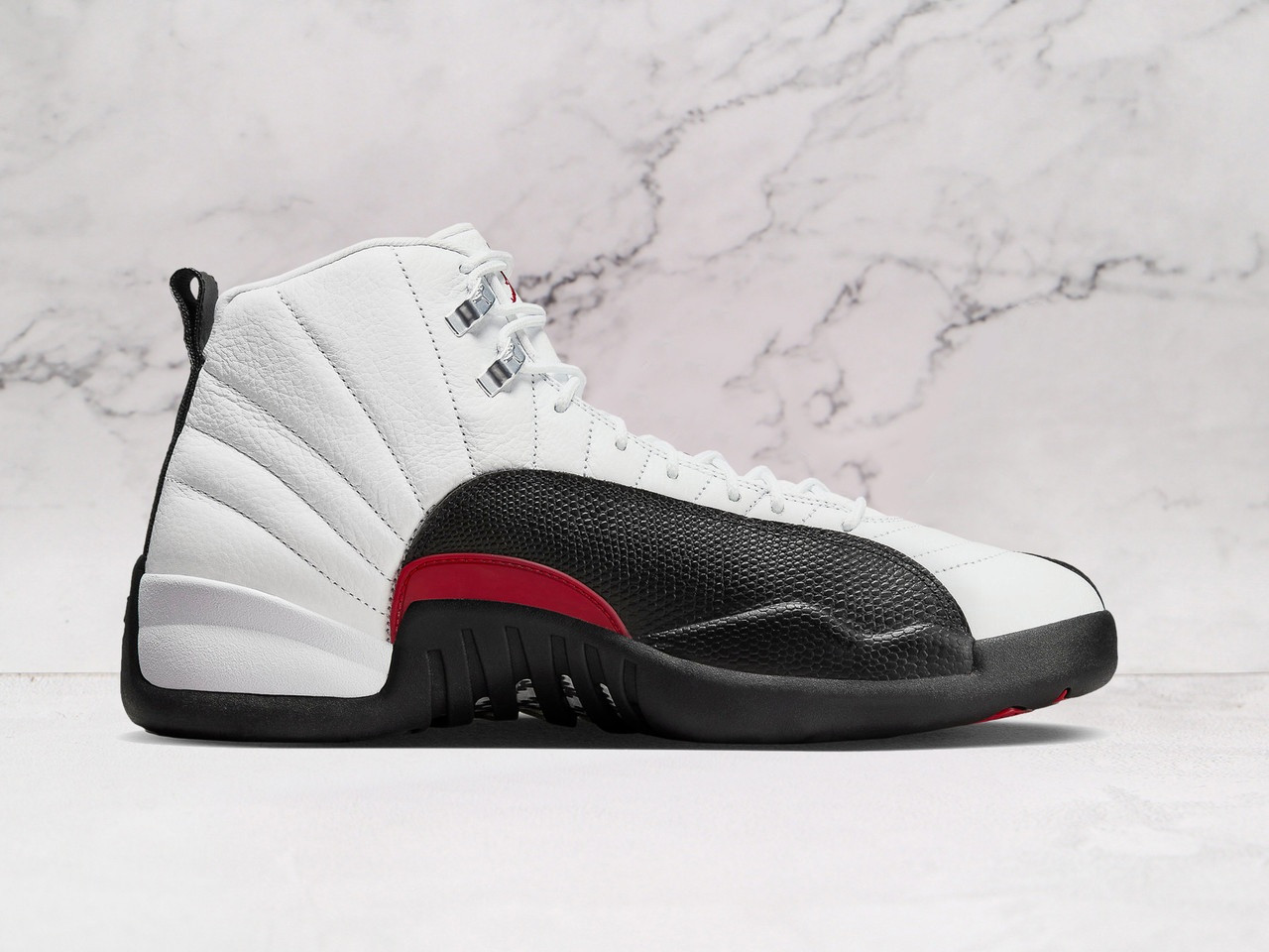 Air Jordan 12 Retro Red Taxi – Close-Up of Premium Detailing
