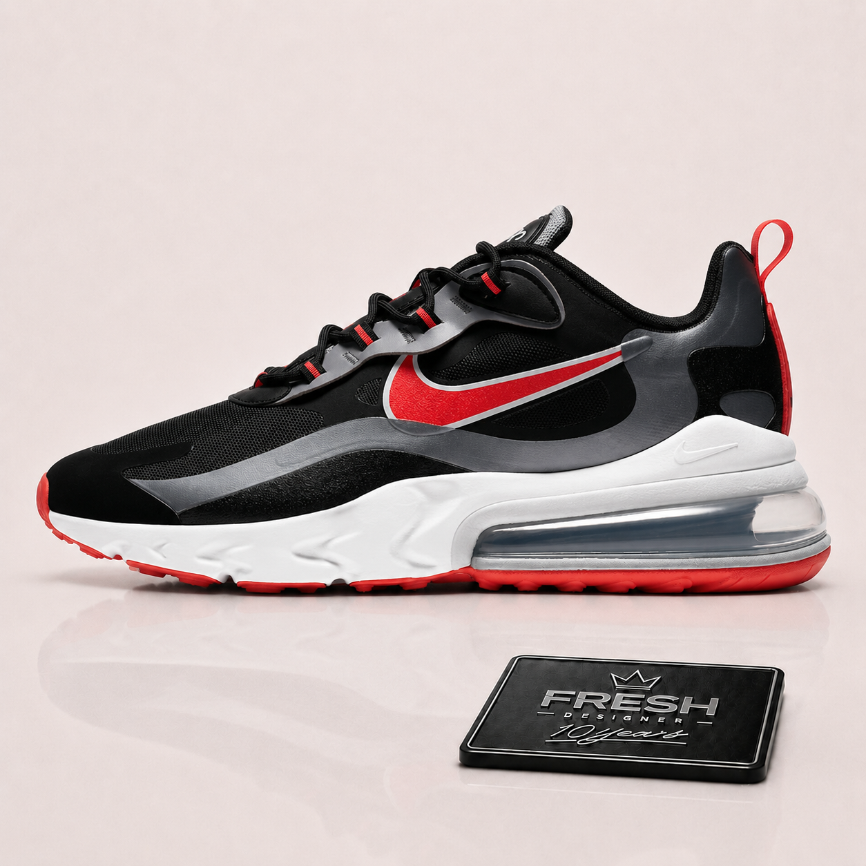 Air max 270 React Black Bright Crimson