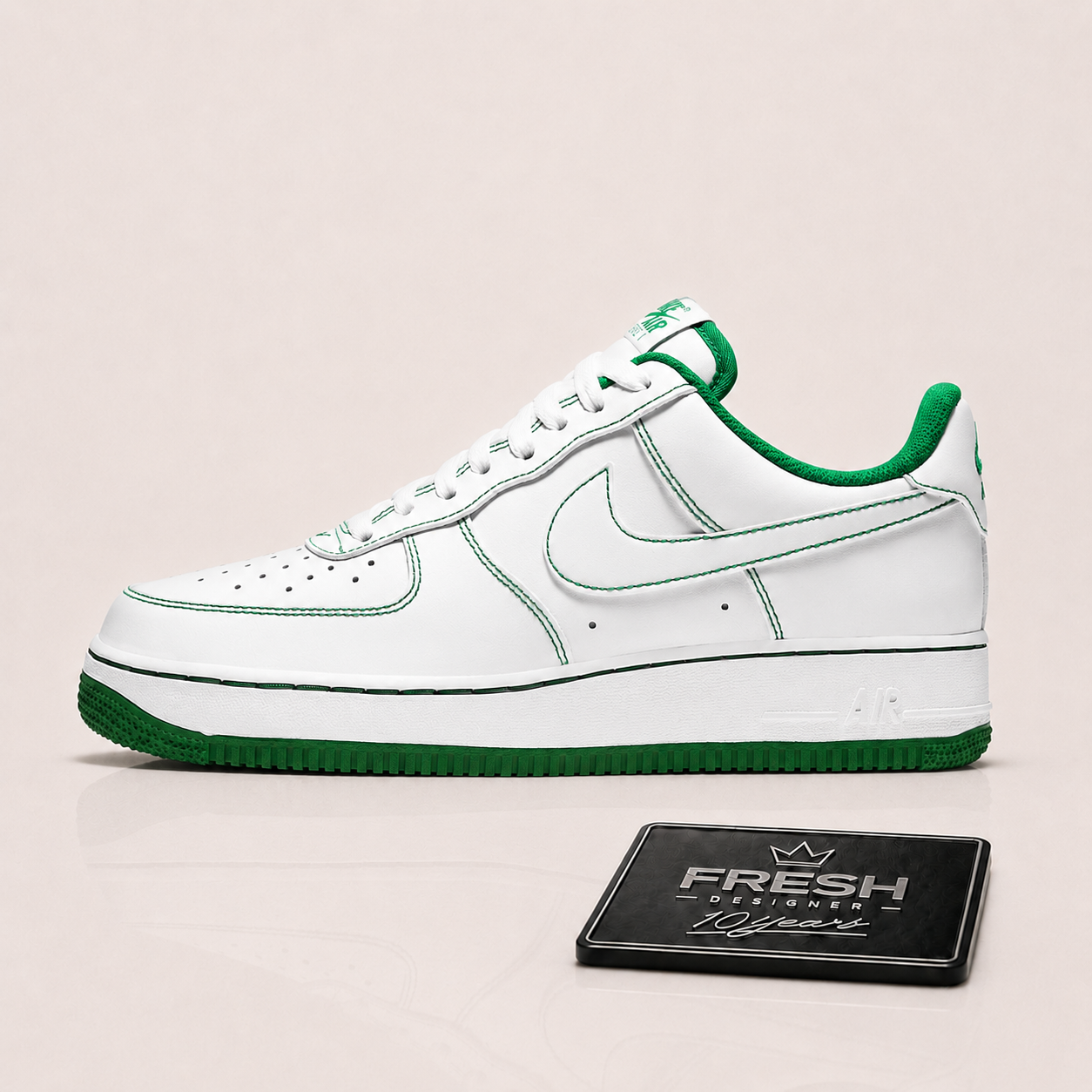 Air force 1 Contrast stitch White green pine