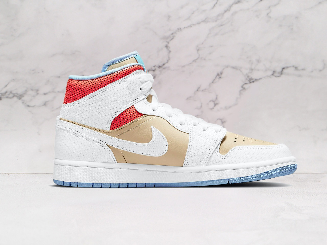 Air Jordan 1 Mid SE 'Sesame' – Stylish Neutral with Vibrant Accents