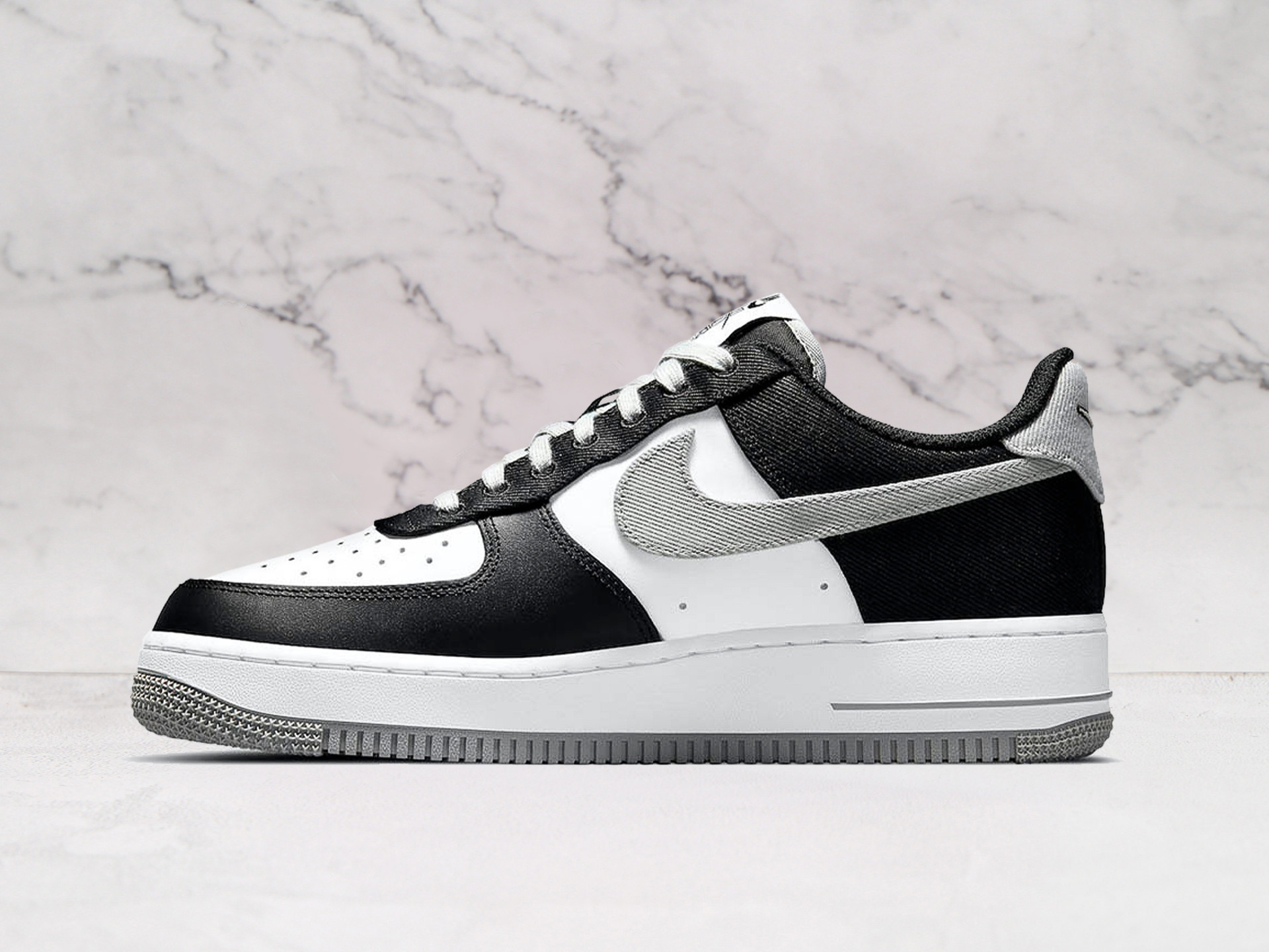 Nike Air Force 1 LV8 EMB 'Raiders' Black White – Team-Inspired Design with Air Cushioning
