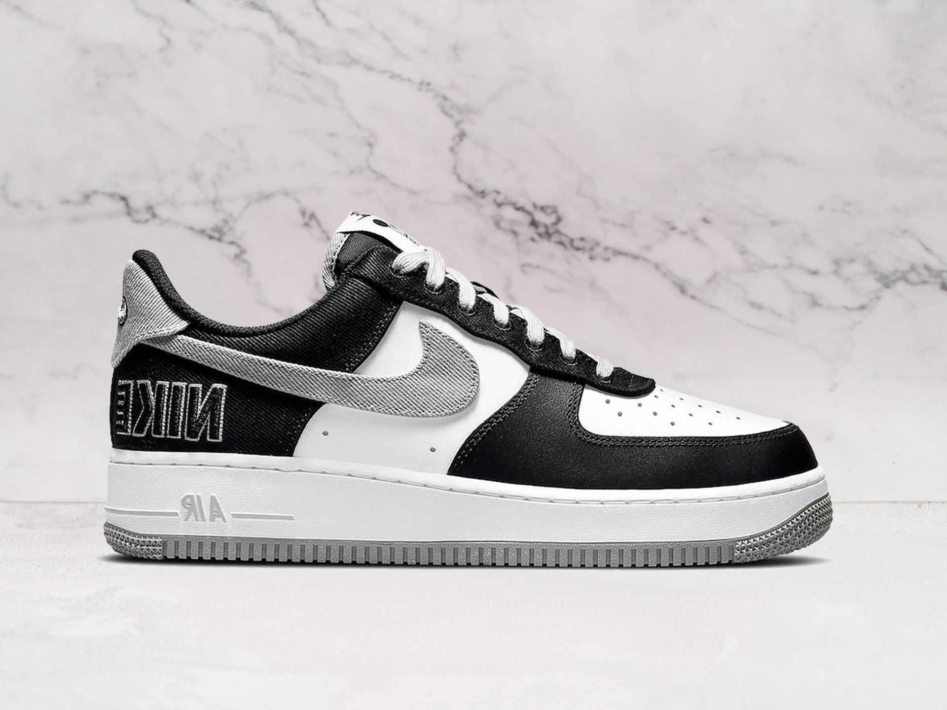 Nike Air Force 1 LV8 EMB 'Raiders' Black White – Black Leather with Team Accents