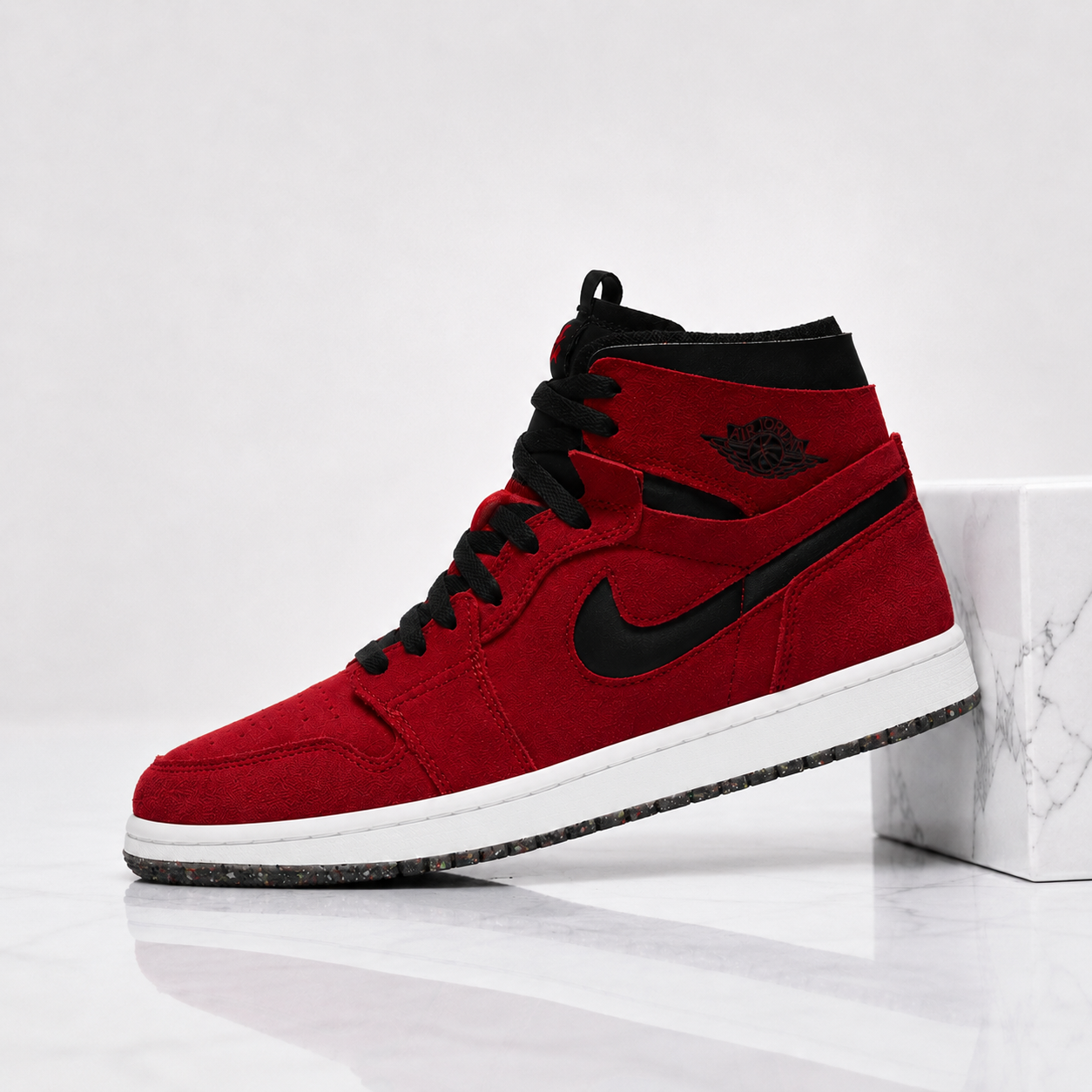Air jordan 1 High Zoom CMFT Red suede