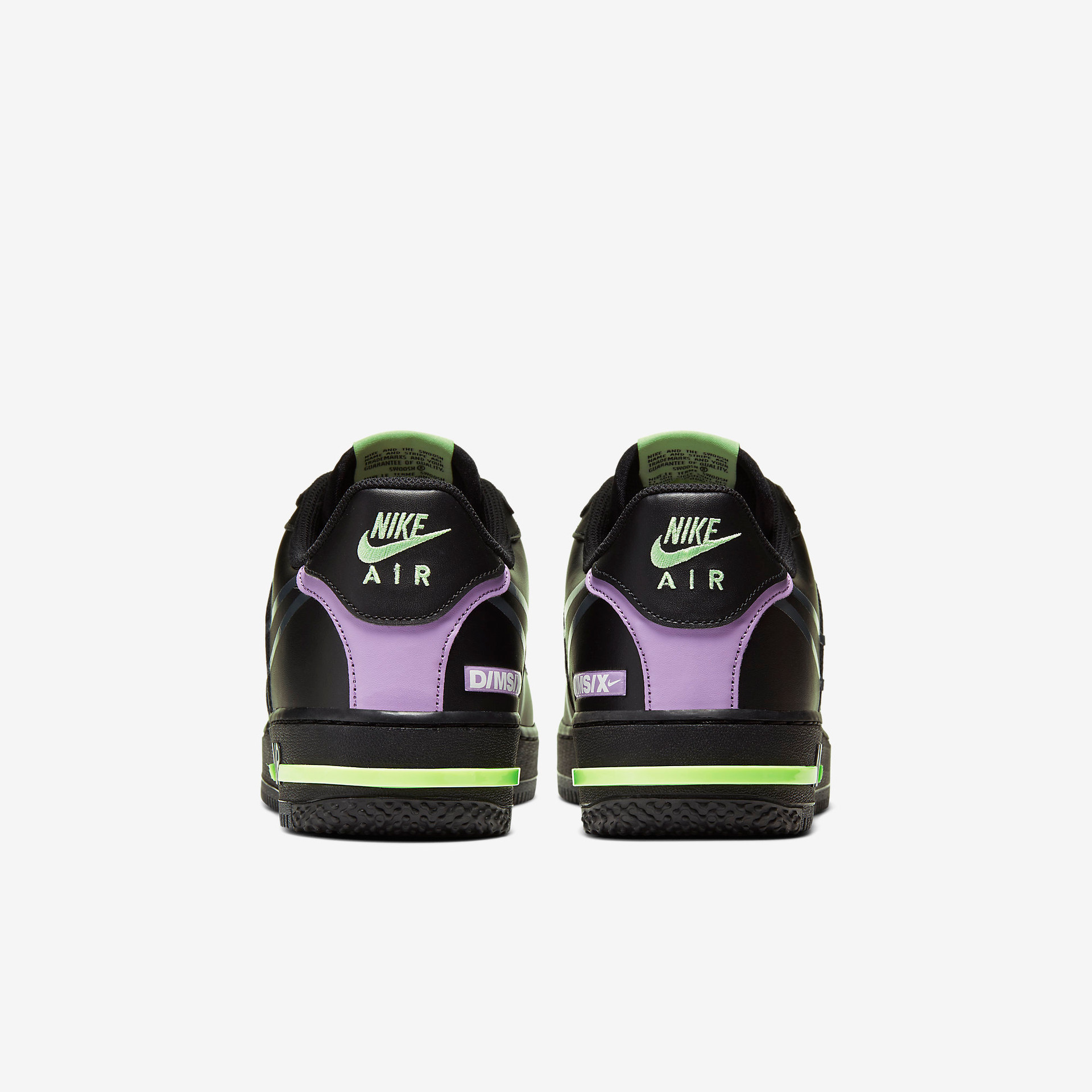 Air force 1 React Black violet star